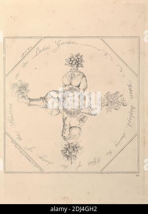 Nature display'd, che mostra l'effetto del cambiamento delle stagioni sul giardino delle Signore, James Gillray, 1757–1815, British, 1797, Engraving, foglio: 25 3/8 x 19 pollici. (64.5 x 48,3 cm Foto Stock