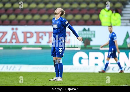 Karlsruhe, Germania. 13 Dicembre 2020. Philipp Hofmann (KSC) deluso. GES/Calcio/2. Bundesliga: Karlsruher SC - Fortuna Dusseldorf, 13 Dicembre 2020 Calcio: 2 Lega: Karlsruher Sport-Club vs Fortuna Dusseldorf, Karlsruhe, 13 Dicembre 2020 | usage worldwide Credit: dpa/Alamy Live News Foto Stock