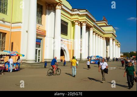 Russia, Ekaterinburg o Ekaterinburg, stazione ferroviaria sul sentiero Trans-Siberiano Foto Stock