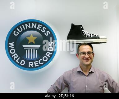 Marco Frigatti è il responsabile della gestione dei record globali Team per Guinness World Records Foto Stock