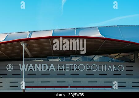Estadio Wanda Metropolitano a Madrid, Spagna sede dell'Atletico Madrid Foto Stock