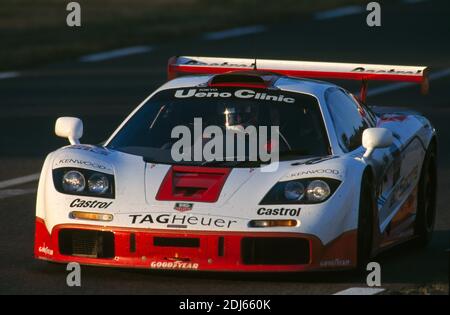 24H di Le Mans 1996, la McLaren F1 GTR,John Nielsen,dott. Thomas Bscher, Peter Kox Foto Stock