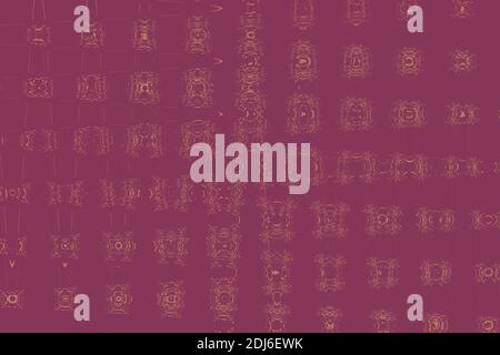 Un moderno sfondo viola astratto con forme geometriche gialle - perfetto per un poster pubblicitario Foto Stock