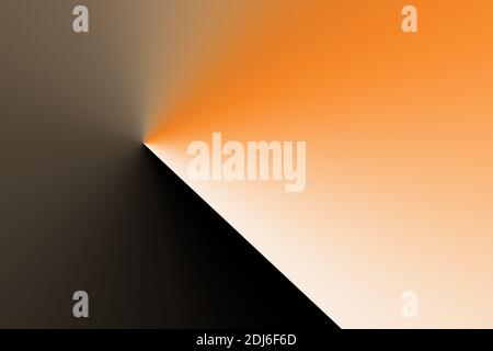 immagine di sfumature di colore arancione, nero e bianco separate da linee Foto Stock