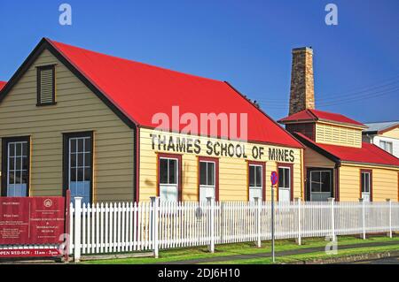 Thames School of Mines & Museo Mineralogico, Thames, Penisola di Coromandel, regione di Waikato, Isola del nord, Nuova Zelanda Foto Stock