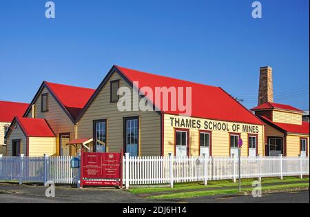 Thames School of Mines & Museo Mineralogico, Thames, Penisola di Coromandel, regione di Waikato, Isola del nord, Nuova Zelanda Foto Stock