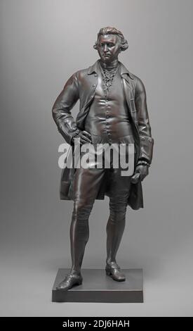 Edmund Burke, John Henry Foley, 1818–1874, Irlandese, 1865, Bronzo, totale: 39 x 15 x 12 pollici (99.1 x 38.1 x 30.5 cm), autore, politico, ritratto, sublime, trattato Foto Stock