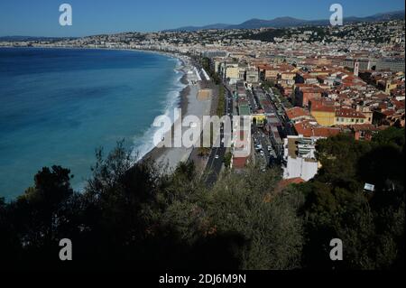 Atmosfera a Nizza (Francia) il 23 giugno 2016 durante la UEFA EURO 2016. Un camion ha attraversato una folla durante le celebrazioni del giorno della Bastiglia nella città francese meridionale di Nizza il 14 luglio 2016. Almeno 84 persone sono morte, compresi molti bambini, dice il ministero degli interni. Altre 18 persone si trovano in condizioni critiche in ospedale. Foto di Pascal Rondeau/ABACAPRESS.COM Foto : Foto Stock