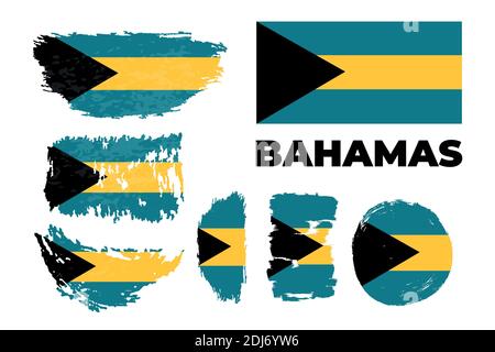 Illustrazione vettoriale di uno sfondo per il Bahamas Independence Day. Illustrazione Vettoriale