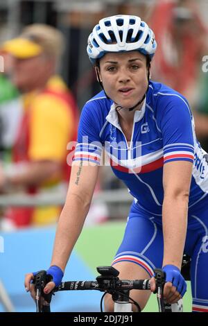 Audrey Cordon-Ragot dopo la corsa su strada delle donne in bicicletta durante i Giochi Olimpici di Rio del 2016 il 7 agosto 2016 a Rio De Janeiro, Brasile. Foto di Lionel Hahn/ABACAPRESS.COM Foto Stock