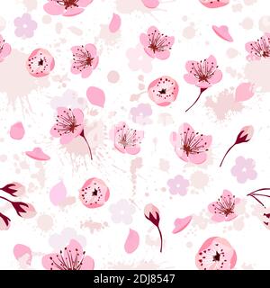 Uno sfondo perfetto di sakura. Illustrazione vettoriale Illustrazione Vettoriale
