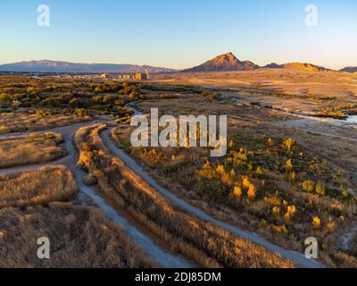 Vista aerea del parco delle paludi del Nevada Foto Stock