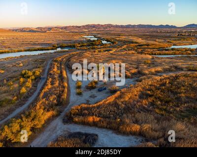 Vista aerea del parco delle paludi del Nevada Foto Stock