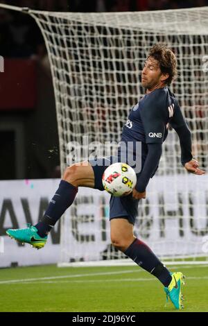 Maxwell di PSG durante la prima partita di calcio della Francia, PSG vs Dijon a Parc des Princes, Francia, il 20 settembre 2016. PSG ha vinto 3-0. Foto di Henri Szwarc/ABACAPRESS.COM Foto Stock