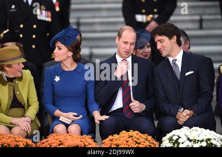 Duchessa di Cambridge e il Principe William, Duca di Cambridge, partecipano alla cerimonia ufficiale di benvenuto per il Royal Tour alla British Columbia Legislature il 24 settembre 2016 a Victoria, Canada. Foto di Lionel Hahn/AbacaUsa.com Foto Stock