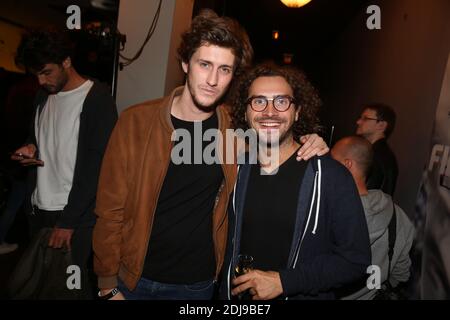 Jean-Baptiste Maunier e Maxime Musqua in occasione del lancio del nuovo gioco FIFA 2017 (chiamato anche FIFA 17) che si è tenuto a "Cercle Cadet" a Parigi, in Francia, il 26 settembre 2016. Foto di Jerome Domine/ABACAPRESS.COM Foto Stock