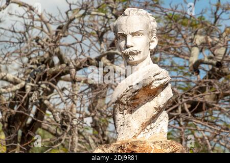 Scultura di Jose Marti, Varadero, Cuba Foto Stock