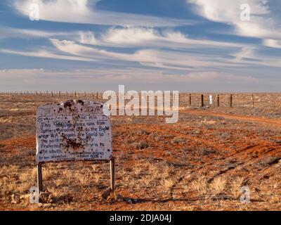 La recinzione del cane, Coober Pedy, Sud Australa Foto Stock