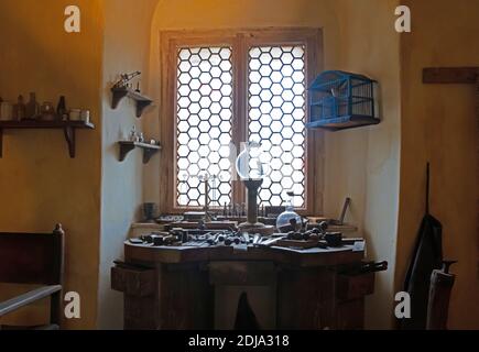 Praga, Repubblica Ceca l'8 luglio 2020: Piccola casa di un orafo nel 17 ° secolo Foto Stock