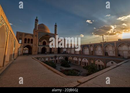 23 ottobre 2018. Moschea di Agha Bozorg, Kashan, Iran Foto Stock