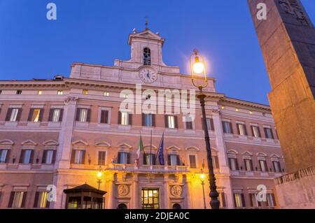 Montecitorio - parlamento Italiano - Roma Italia Foto Stock