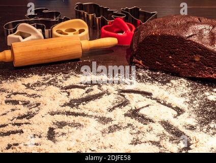 Biscotti di Natale nella stagione dell'avvento Foto Stock