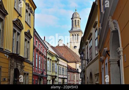 Chiesa luterana tardo barocca di Sopron, Ungheria Foto Stock