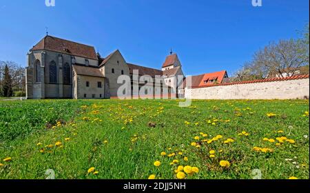 Minster S. Maria e Markus a Reichenau Mittelzell, Isola di Reichenau, Lago di Costanza, Baden-Württemberg, Germania Foto Stock