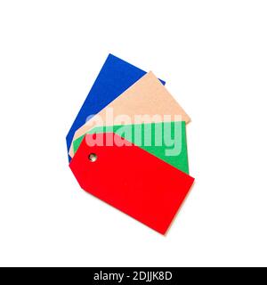 Collezione di colori prezzo tag per la vendita Foto Stock