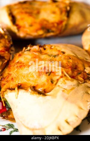 Granchio ripieno per la cena di Capodanno Foto Stock
