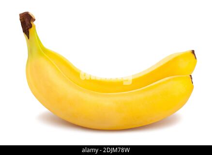 Percorso di banana isolato su bianco Foto Stock