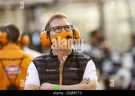 SEIDL Andreas, Team Principal della McLaren F1, ritratto durante la Formula 1 Etihad Airways Abu Dhabi Grand Prix 2020, da Dee/LM Foto Stock