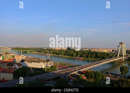 Vita dal castello di Bratislava Foto Stock