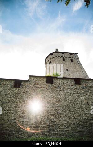 Altena, Castello di Altena, 12 ° secolo, Klusenberg, Märkischer Kreis, Nord Reno-Westfalia, Germania Foto Stock