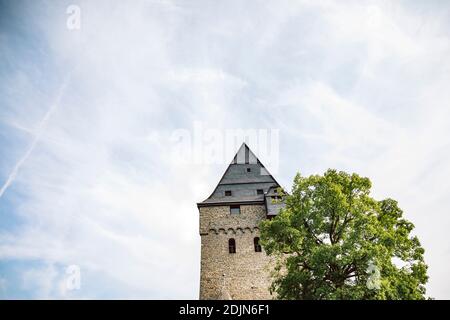 Altena, Castello di Altena, 12 ° secolo, Klusenberg, Märkischer Kreis, Nord Reno-Westfalia, Germania Foto Stock