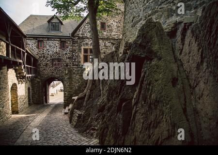 Altena, Castello di Altena, 12 ° secolo, Klusenberg, Märkischer Kreis, Nord Reno-Westfalia, Germania Foto Stock