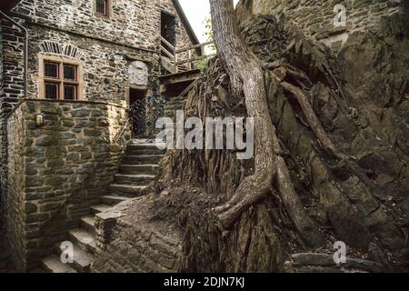 Altena, Castello di Altena, 12 ° secolo, Klusenberg, Märkischer Kreis, Nord Reno-Westfalia, Germania Foto Stock