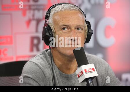 Exclusive - Didier Deschamps al talk show sportivo 'Team Duga' su RMC radio, intervistato da Christophe Dugarry, Parigi, 05 dicembre 2016. Foto di Jerome Domine/ABACAPRESS.COM Foto Stock