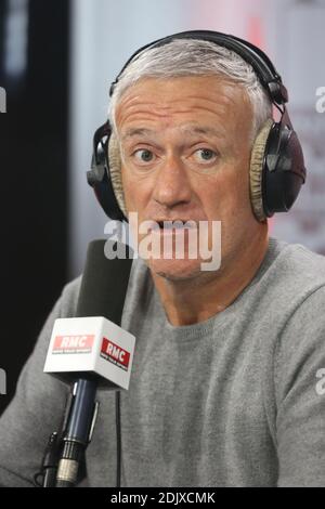 Exclusive - Didier Deschamps al talk show sportivo 'Team Duga' su RMC radio, intervistato da Christophe Dugarry, Parigi, 05 dicembre 2016. Foto di Jerome Domine/ABACAPRESS.COM Foto Stock