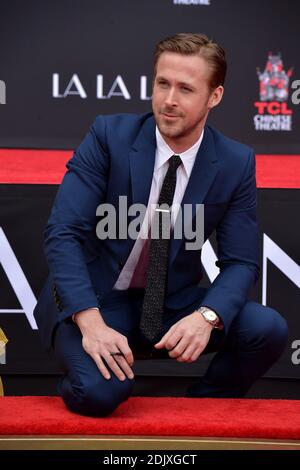 Ryan Gosling Hand And Footprint Ceremony at TCL Chinese Theatre IMAX on December 7, 2016 in Los Angeles, California. Photo by Lionel Hahn/AbacaUsa.com Stock Photo