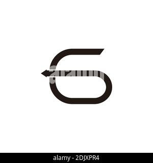 lettera astratta g freccia di movimento semplice vettore di logo di loop geometrico Illustrazione Vettoriale