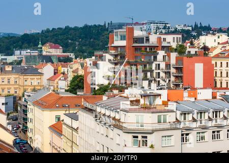 Brno (Brünn), vecchie e nuove case nella città vecchia, Jihomoravsky, Südmähren, Moravia meridionale, ceco Foto Stock