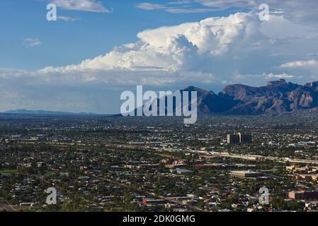 Panoramica del centro di Tucson Foto Stock