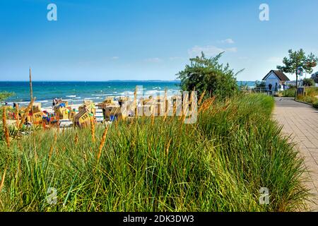 Germania, Schleswig-Holstein, Scharbeutz, vita da spiaggia sul miglio delle dune, Foto Stock