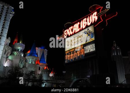 The Excalibur Hotel & Casino, domenica 13 dicembre 2020, a Las Vegas. Foto Stock