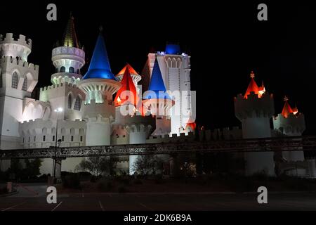 The Excalibur Hotel & Casino, domenica 13 dicembre 2020, a Las Vegas. Foto Stock