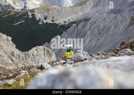 Prospettive dall'Hafelekar sulla Nordkette sopra Innsbruck Foto Stock