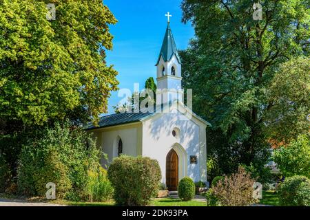 Germany, Bavaria, Upper Bavaria, Erding district, Pastetten, Lourdes Chapel Stock Photo