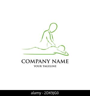 illustrazione del simbolo del neurologo del terapeuta di linea Illustrazione Vettoriale
