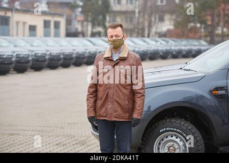 15 dicembre 2020, Varsavia, Mazovian, Polonia: Ministro della Difesa Nazionale MARIUSZ BLASZCZAK durante la consegna delle vetture Ford Ranger XLT nell'ambito del programma Mustang per il polacco Army.in la foto: MARIUSZ BLASZCZAK (Credit Image: © Hubert Mathis/ZUMA Wire) Foto Stock